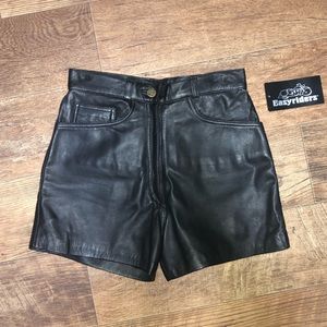 BRAND NEW! Black Leather Shorts